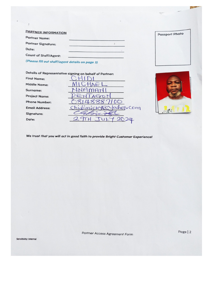 Partner Access Attestation Form | PDF
