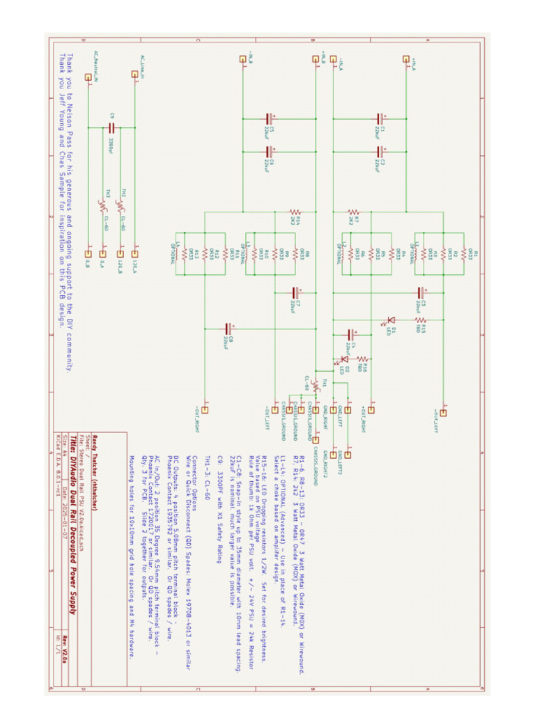 DIYAudio Stereo PSU Schematic | PDF
