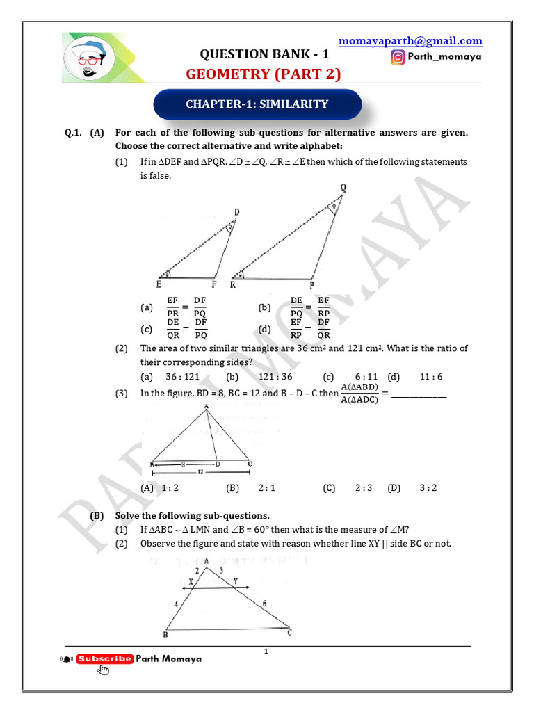 Maths 2 Question Bank - 2 (2023) | PDF | Circle | Line (Geometry)