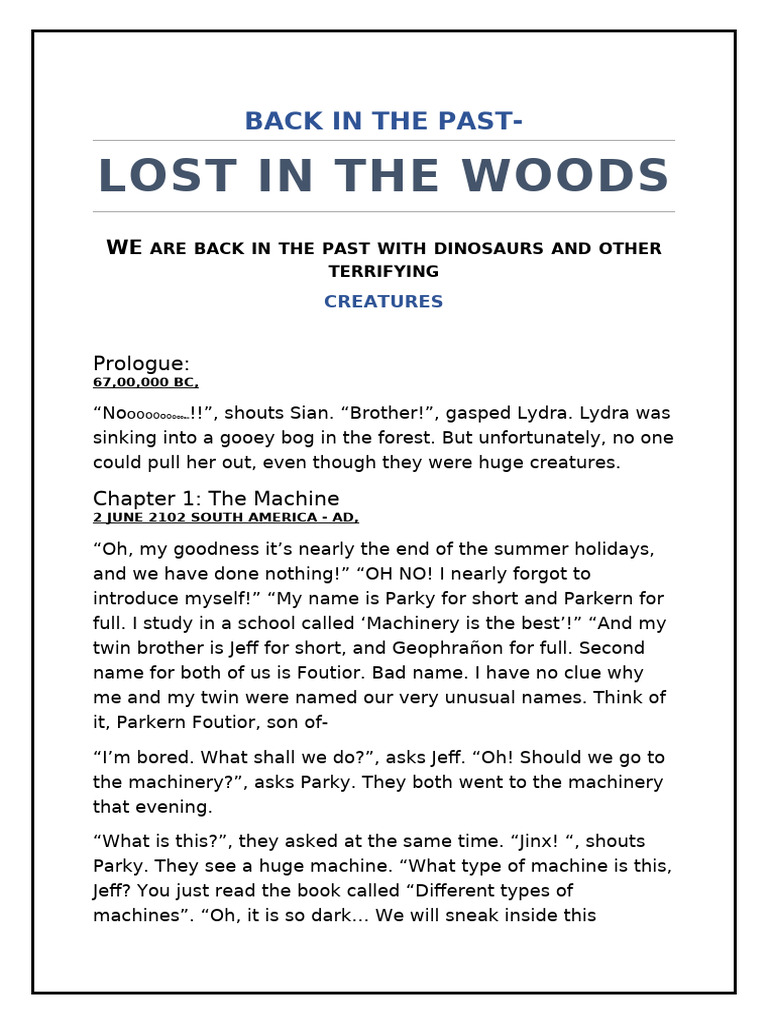 Back in The Past - Lost in The Woods | PDF