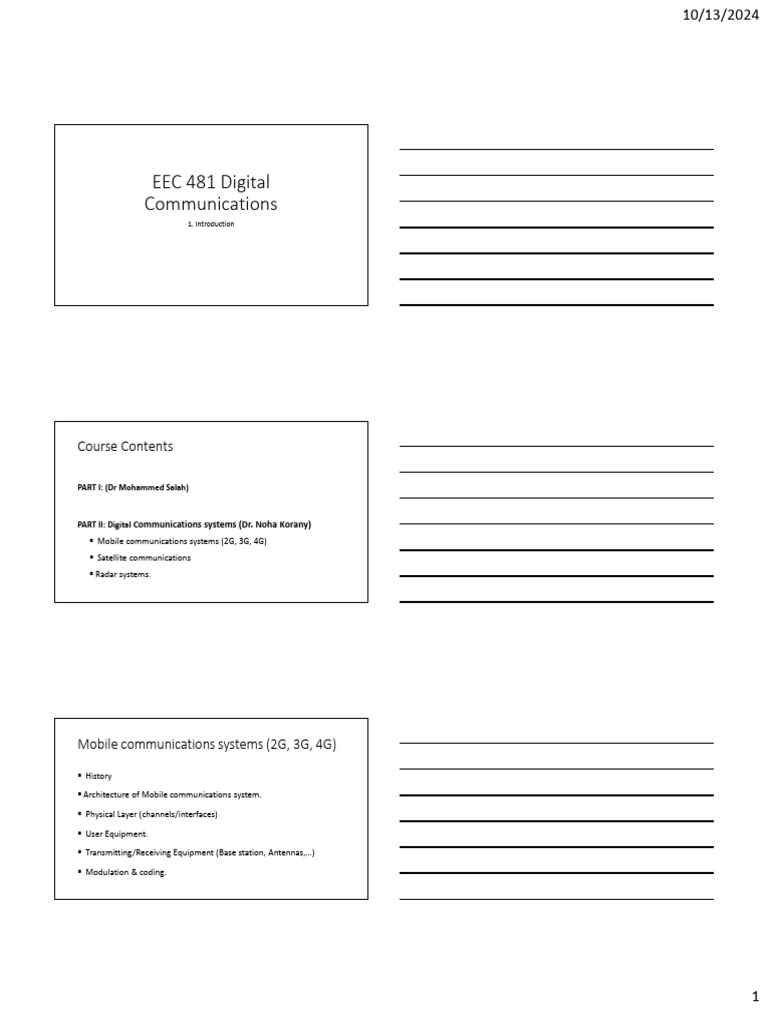 Lec 1 | PDF | 4 G | Lte (Telecommunication)