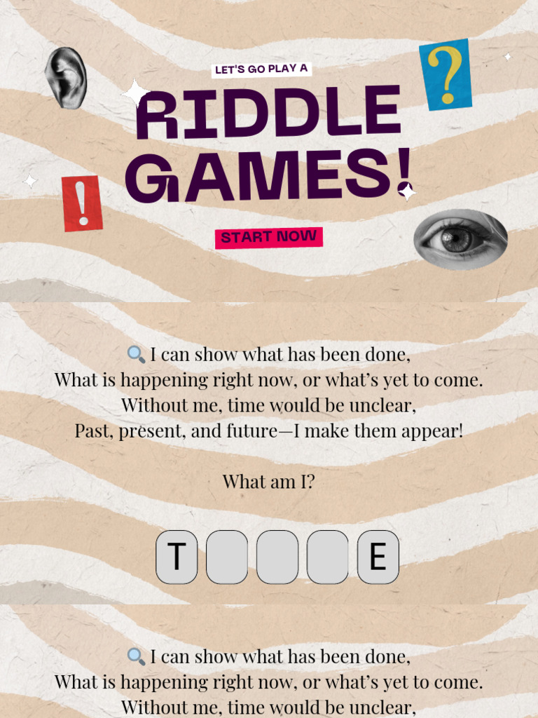 Riddle Game | PDF | Joint | Tendon