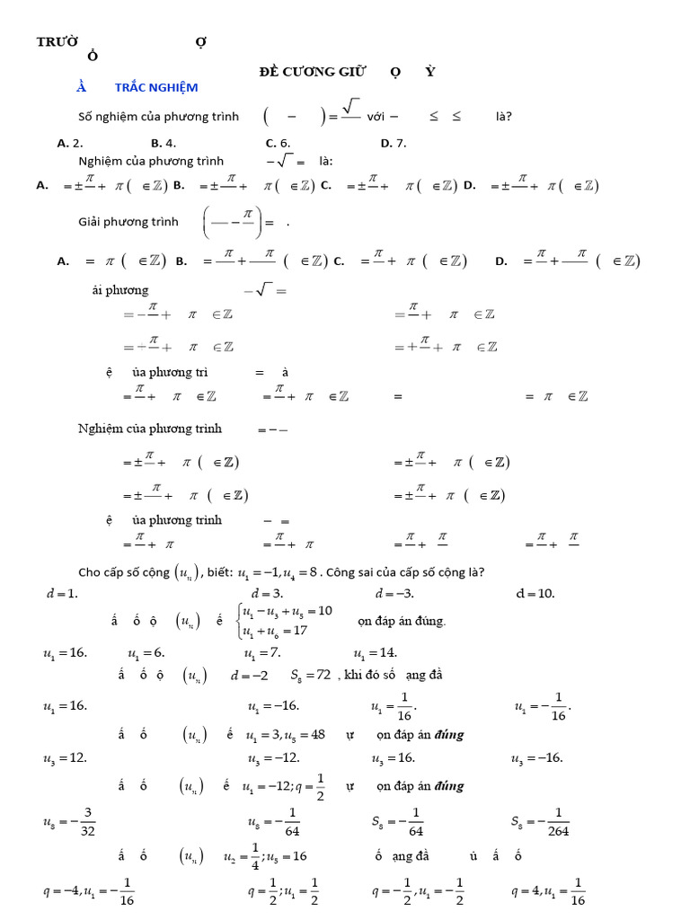 Đề Cương GK 2 | PDF
