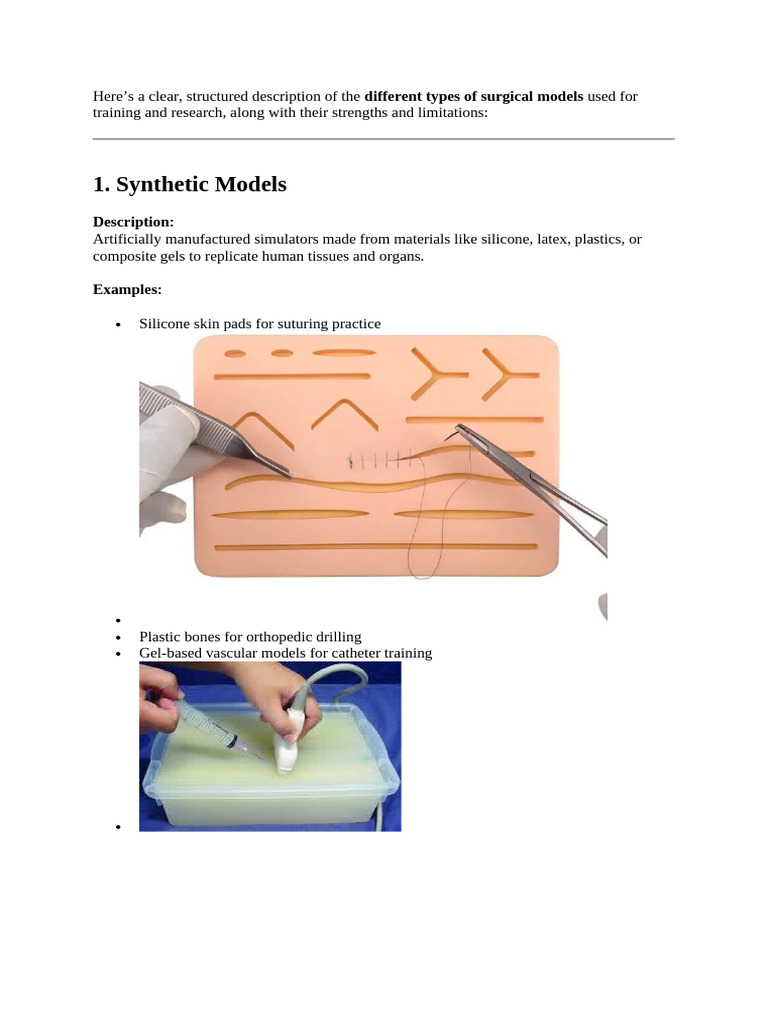 M5U4LH 1.1 Different Types of Surgical Models | PDF | Virtual Reality ...