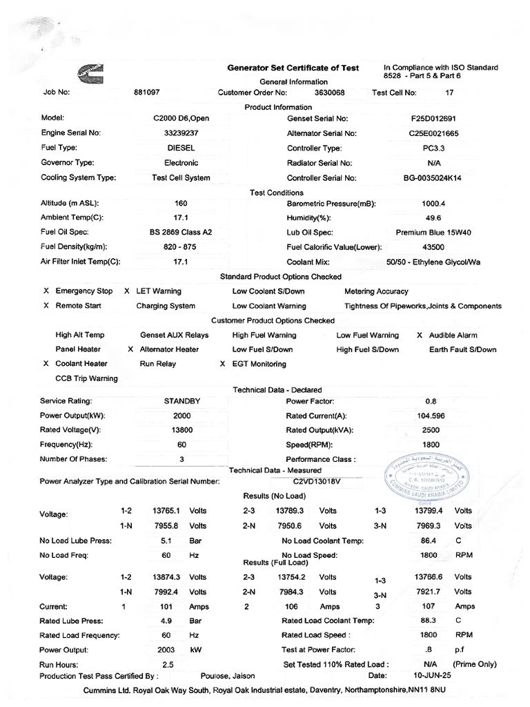 Factory Report C2000D6 F25D012691 | PDF