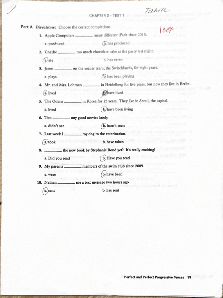 Chapter 2 - Test 1 | PDF
