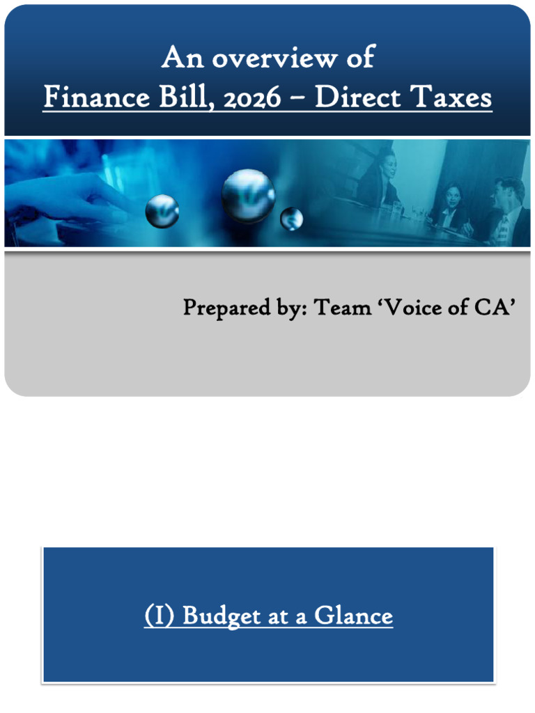 Finance Bill 2026 FinalVOCA | PDF | Income Tax | Tax Deduction