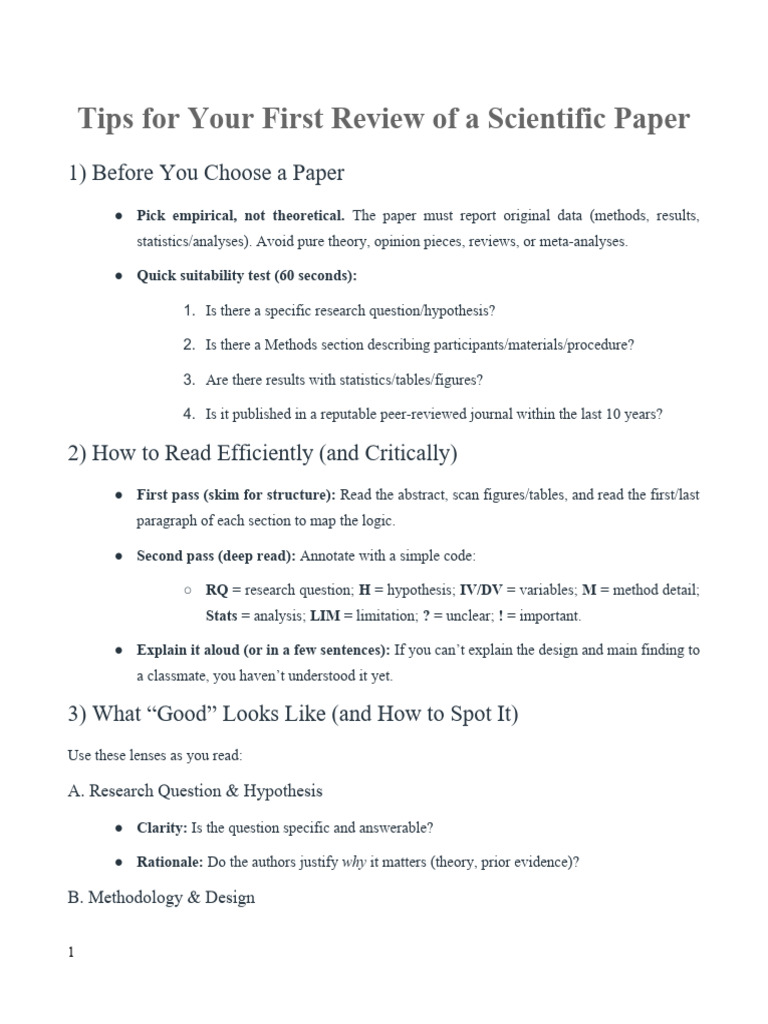 Reading A Scientific Paper | PDF | Statistics | Effect Size