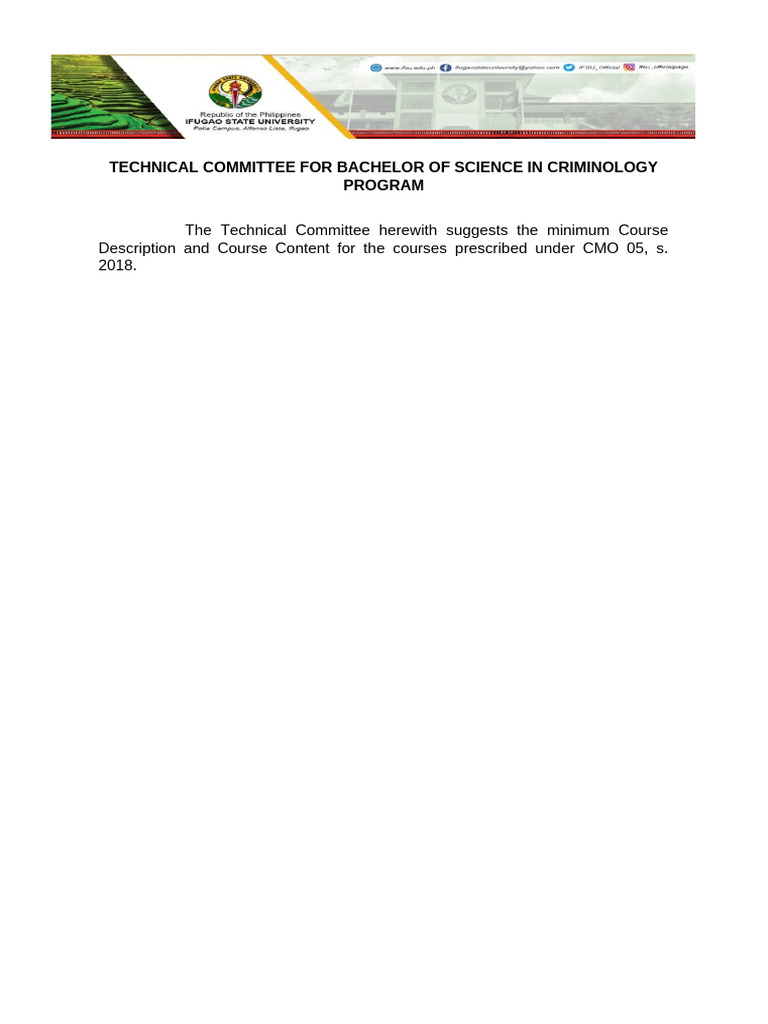 Ched TP BS Crim Checklist Edited | PDF | Polygraph | Forensic Science