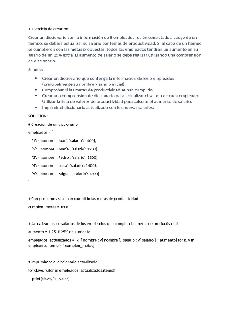 Ejercicios de Fundamentos de Programación | PDF | Python (lenguaje de ...