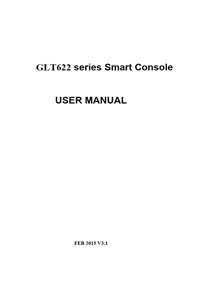 GLT622 User Manual Console | PDF | Computer Terminal | Density