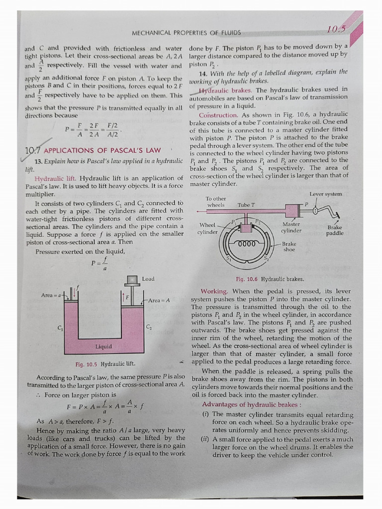 Application of Pascal Law | PDF