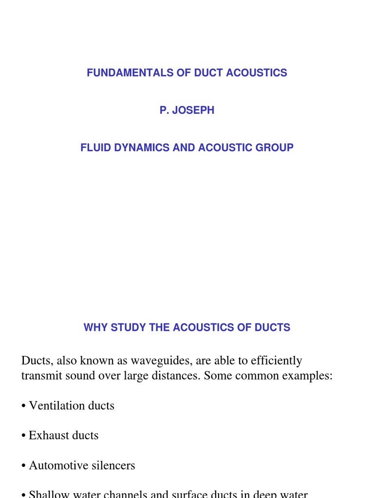 Fundamentals of Duct Acoustics | PDF | Normal Mode | Attenuation
