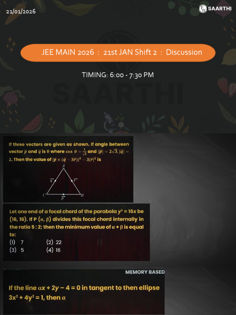 21 Jan Shift 2 | PDF