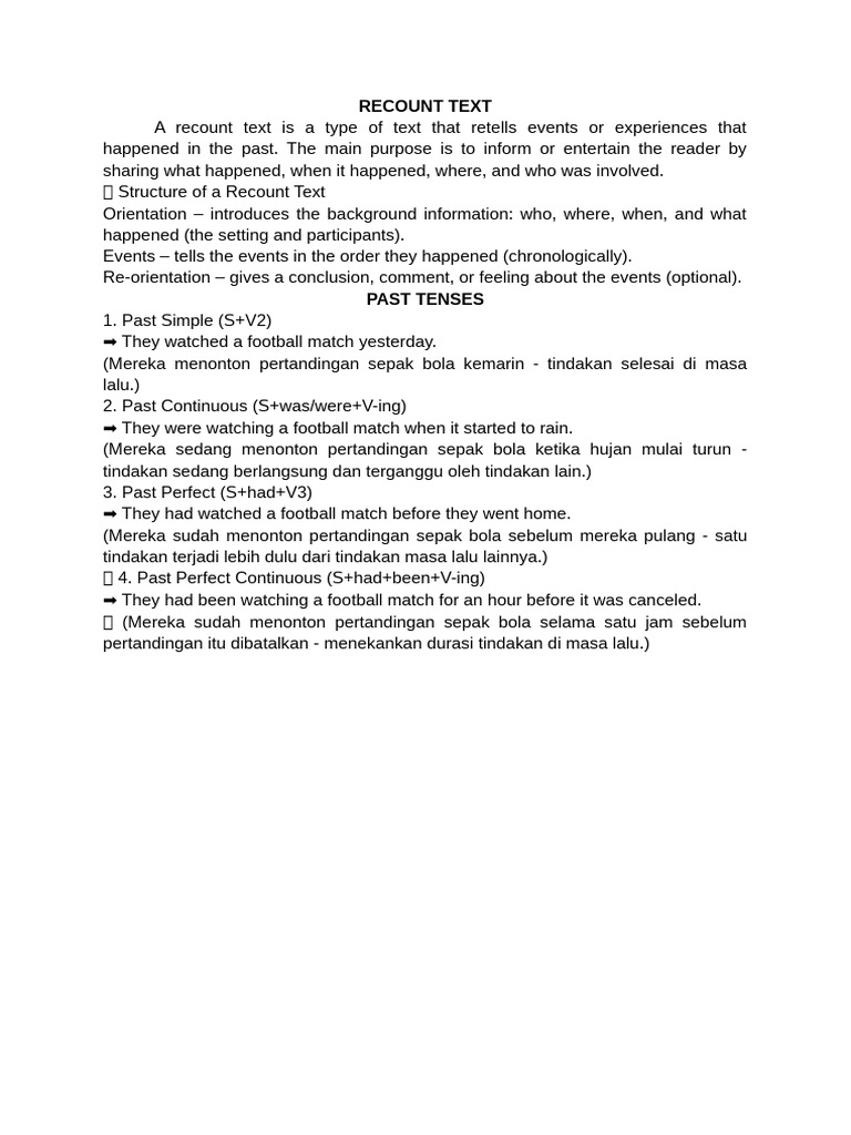 Recount Text | PDF