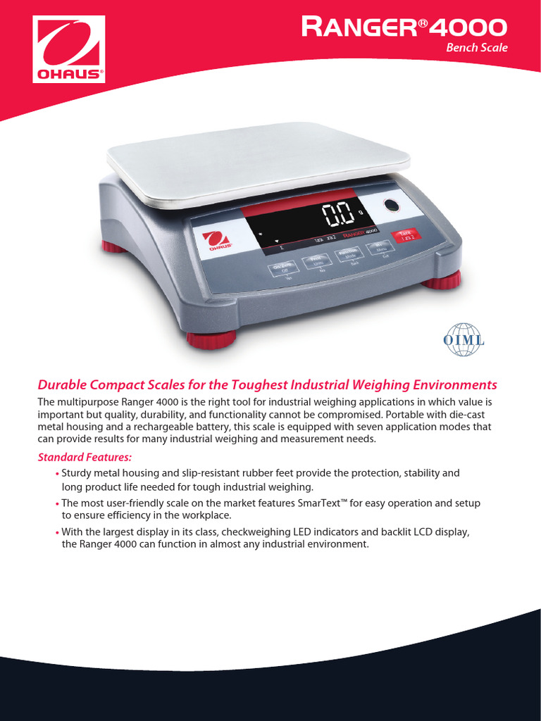 Ranger 4000 Datasheet AP 80774874 - C | PDF | Weight | Electrical ...