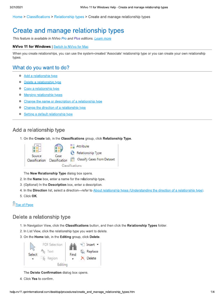 Create and Manage Relationship Types | PDF