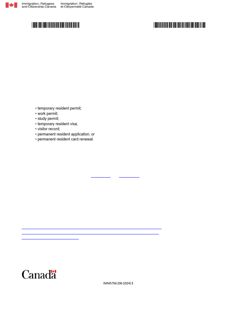 Biometric Instruction Letter: Immigration and Refugee Protection Act ...