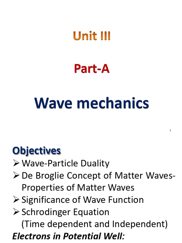 Unit III Applied Physics - Final | PDF | Waves | Momentum