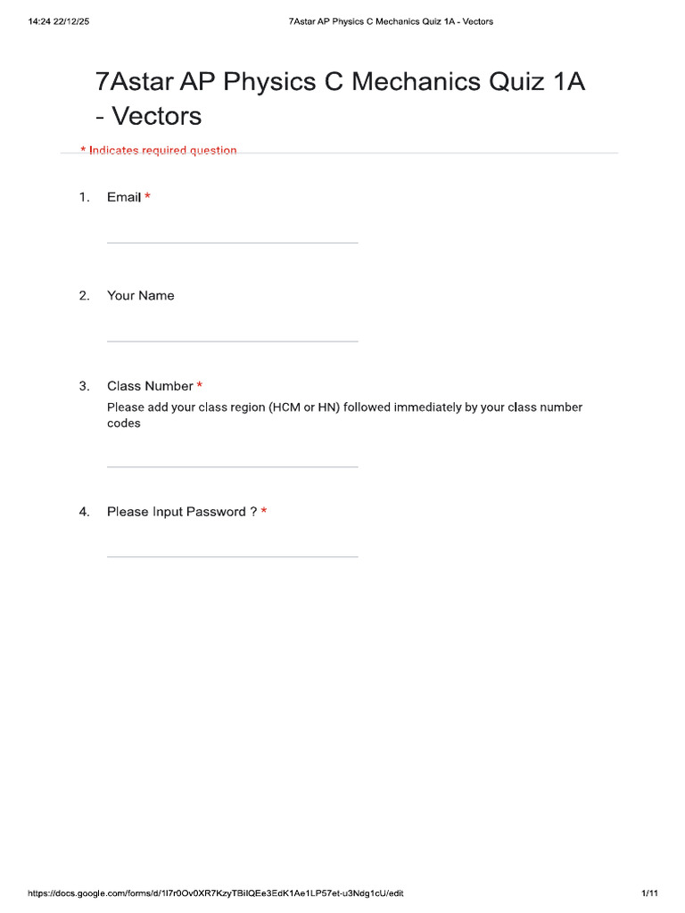 Mech Quiz 1A | PDF