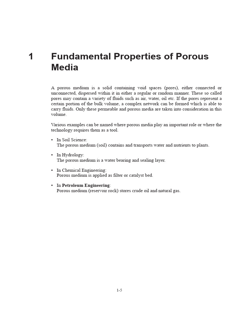 Chapter - 1 Elective | PDF | Porosity | Wetting