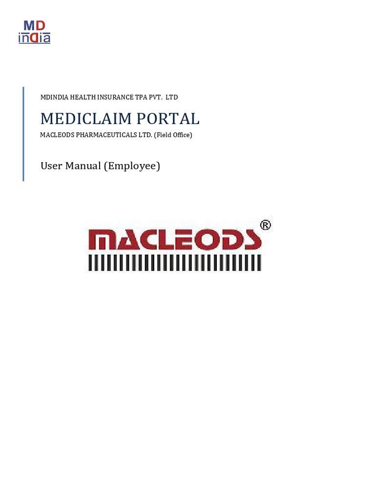 Fri0720251815 - MDI Macleods Pharma - EMP User Manual | PDF | Insurance ...