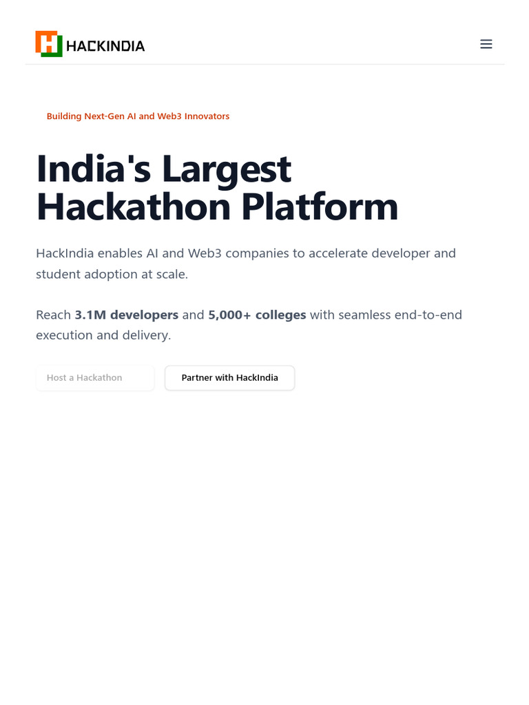 HackIndia - India's Largest Hackathon Series | PDF