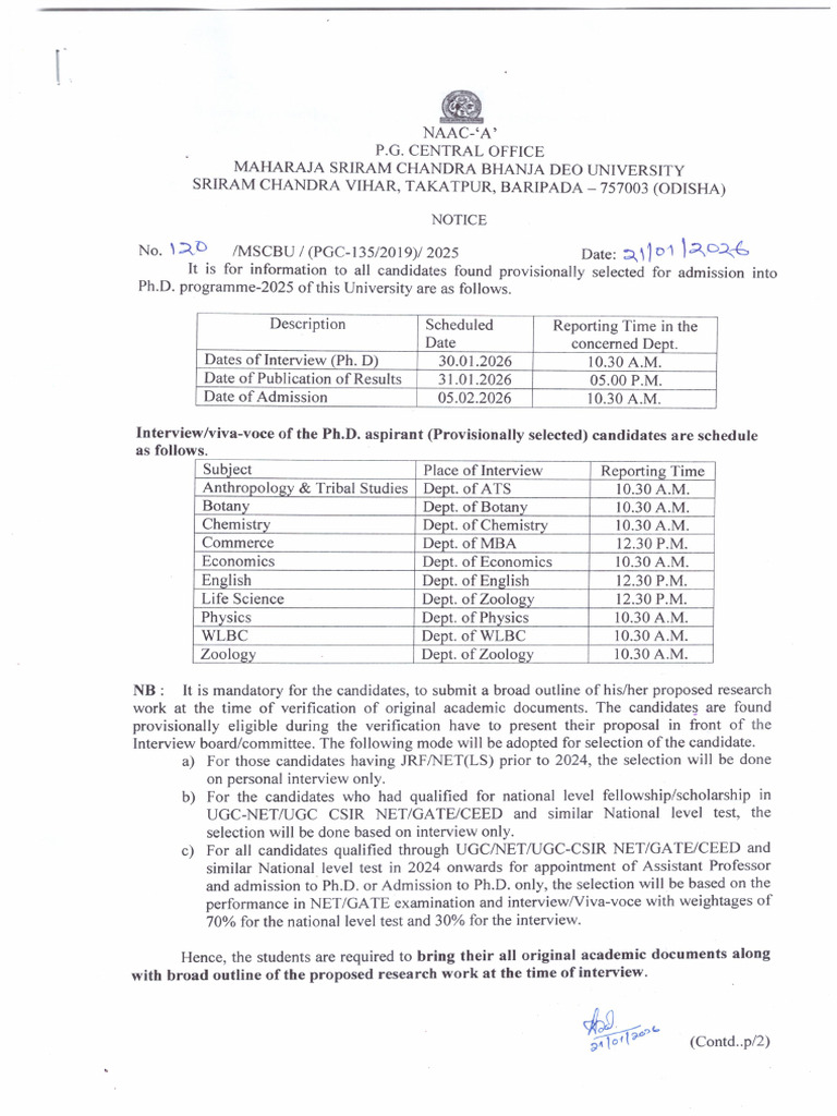 Ph.D. Notice 2025 | PDF
