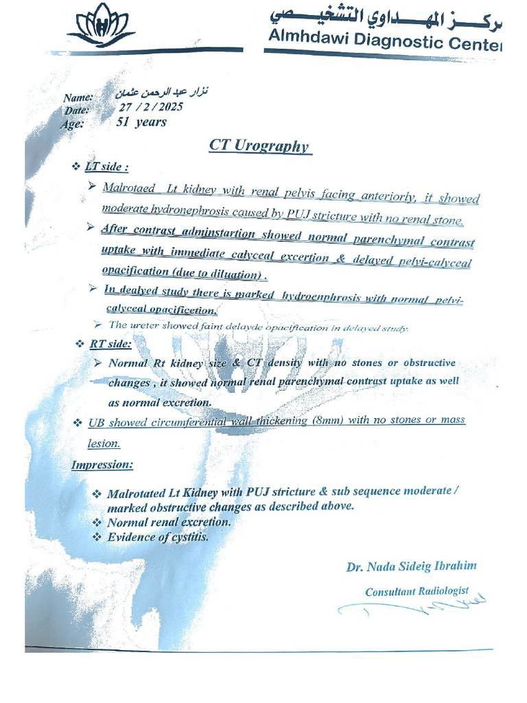 CT Urography | PDF