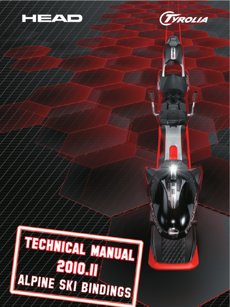 2010-2011 Head, Fischer and Elan Bindings Tech Manual From Tyrolia - Techn.manual_EN