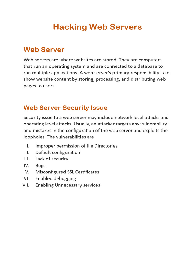 CEH Module 13 Hacking Web Servers | PDF | World Wide Web | Internet & Web