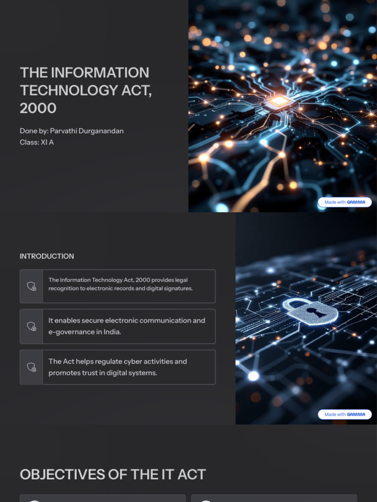 The Information Technology Act 2000 | PDF