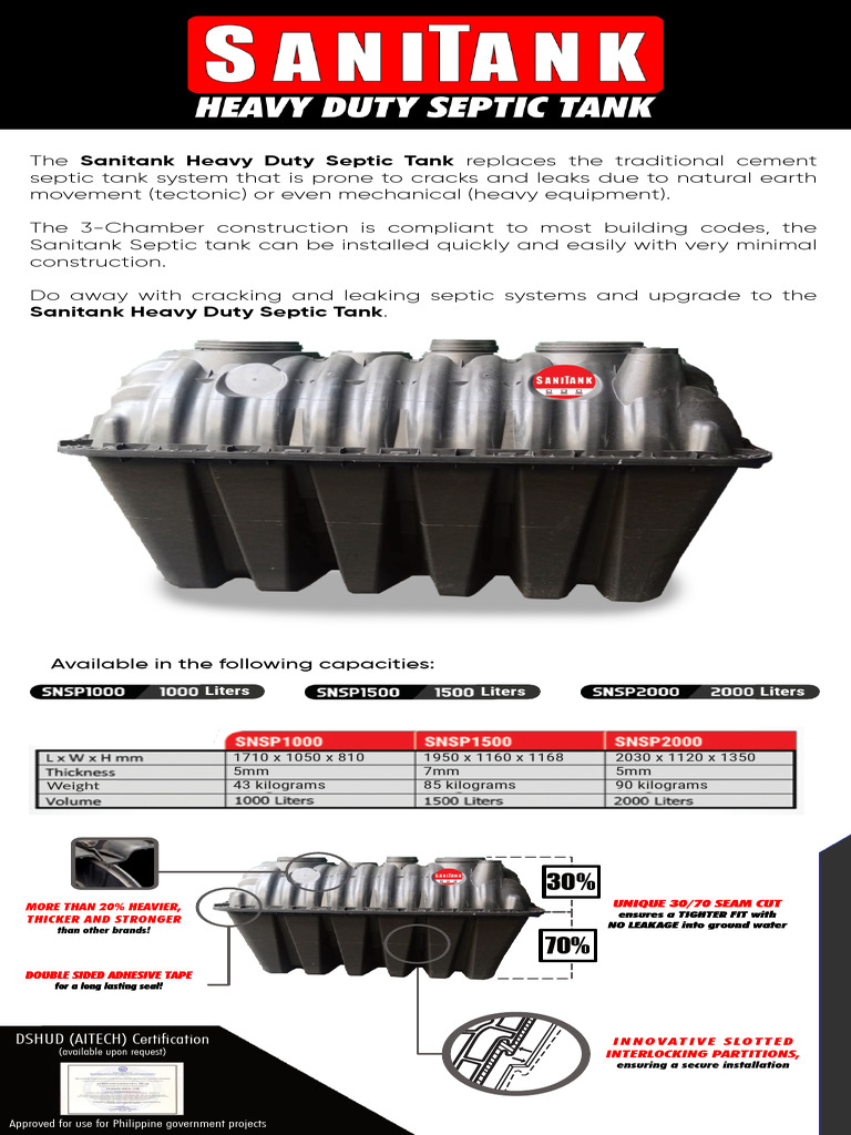 SANITANK Septic Tank Brochure Rev 20250530 | PDF