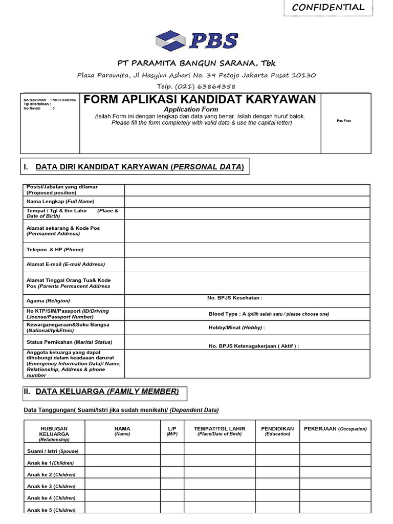 Candidate Application Form | PDF