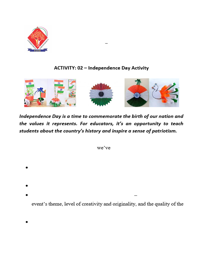 PPS-ACTIVITY 2 Independence Day Activity | PDF