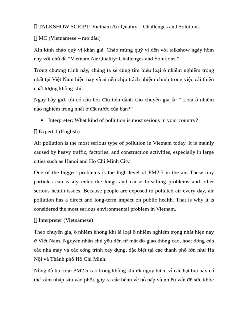 ? Talkshow Script | PDF