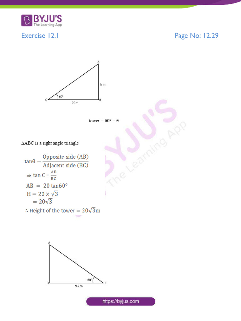 RD Sharma Solutions For Class 10 Chapter 12 Some Applications of ...