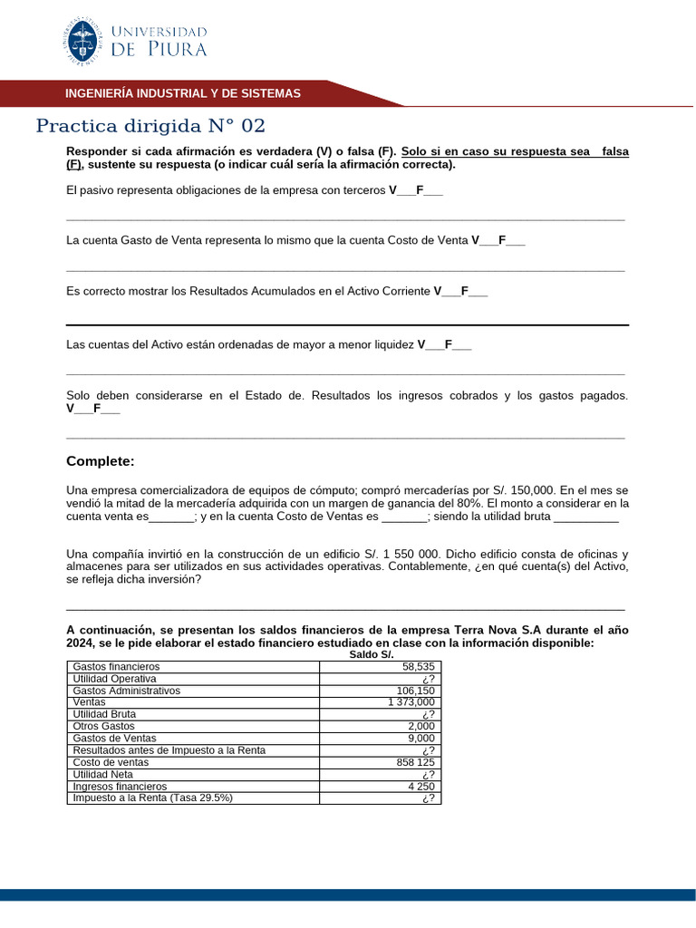 Practica Dirigida | PDF | Contabilidad | Depreciación