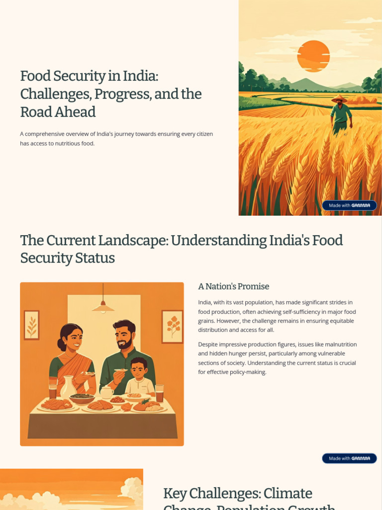 Food Security in India Challenges Progress and The Road Ahead | PDF ...