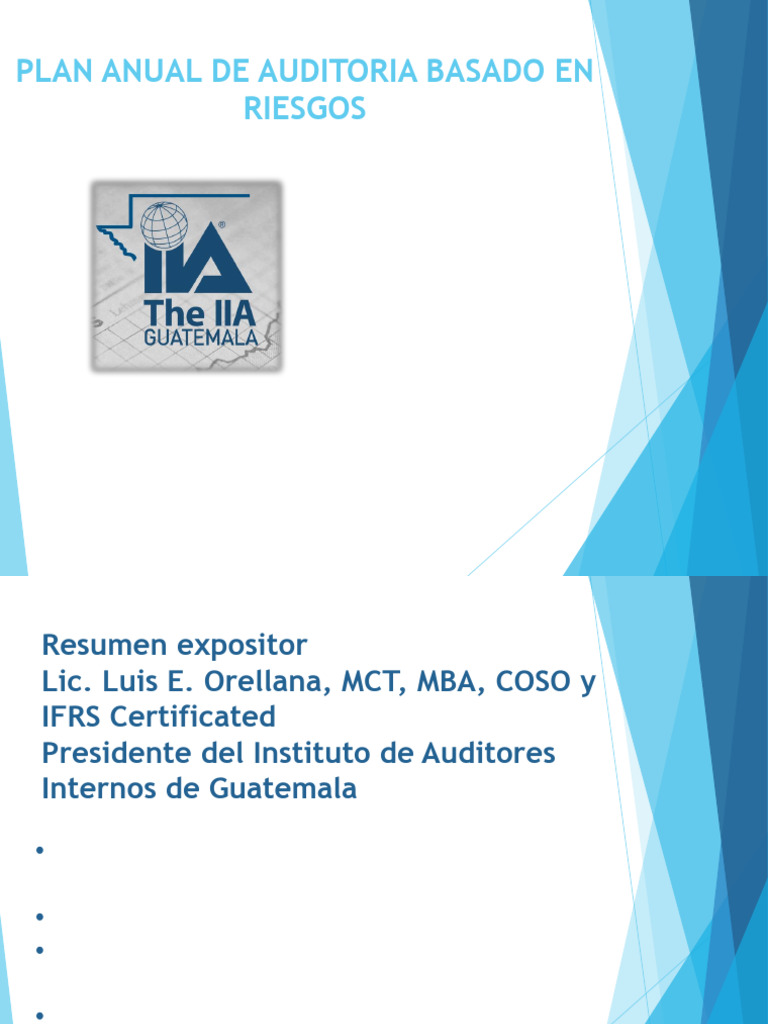 Plan de Auditoria Anual Basada en Riesgos Actualizada Por Leos | PDF ...