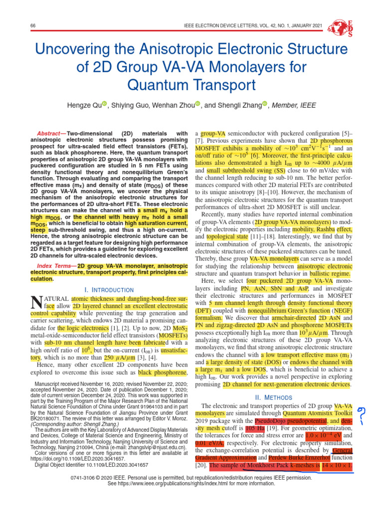 Uncovering the Anisotropic Electronic Structure of 2D Group VA-VA ...