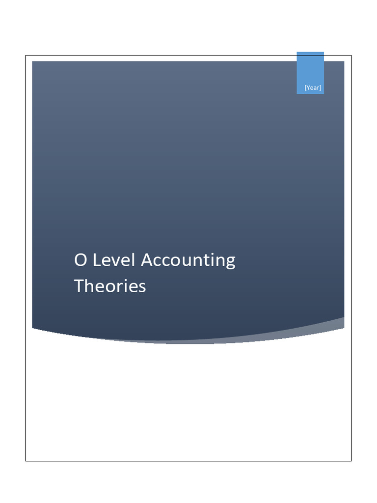 Open O Level Theory PDF | PDF | Debits And Credits | Partnership