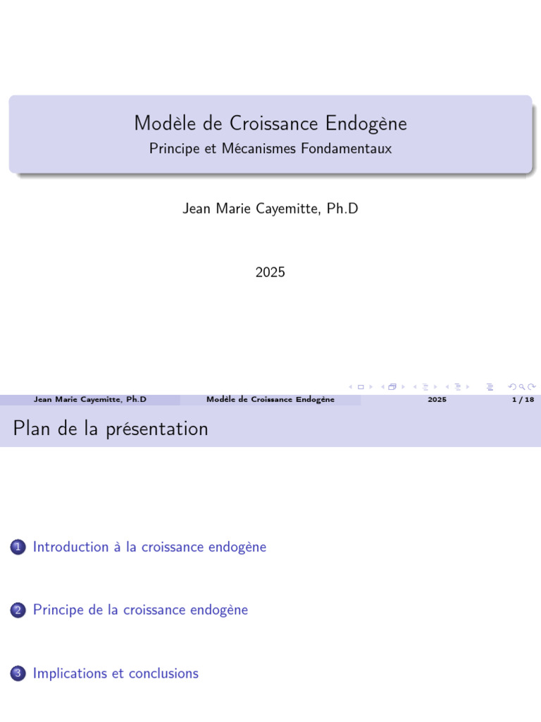 Modele de Croissance Endogene | PDF | Croissance économique | Macroéconomie