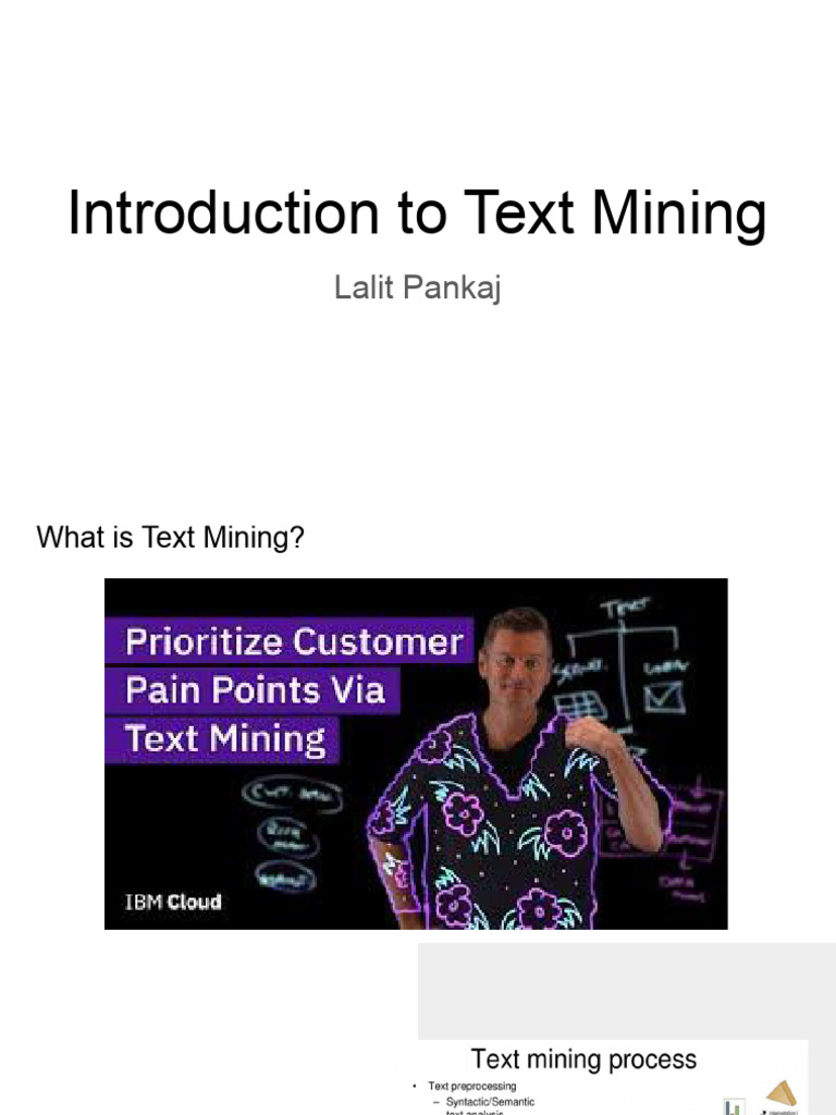 Introduction To Text Mining | PDF