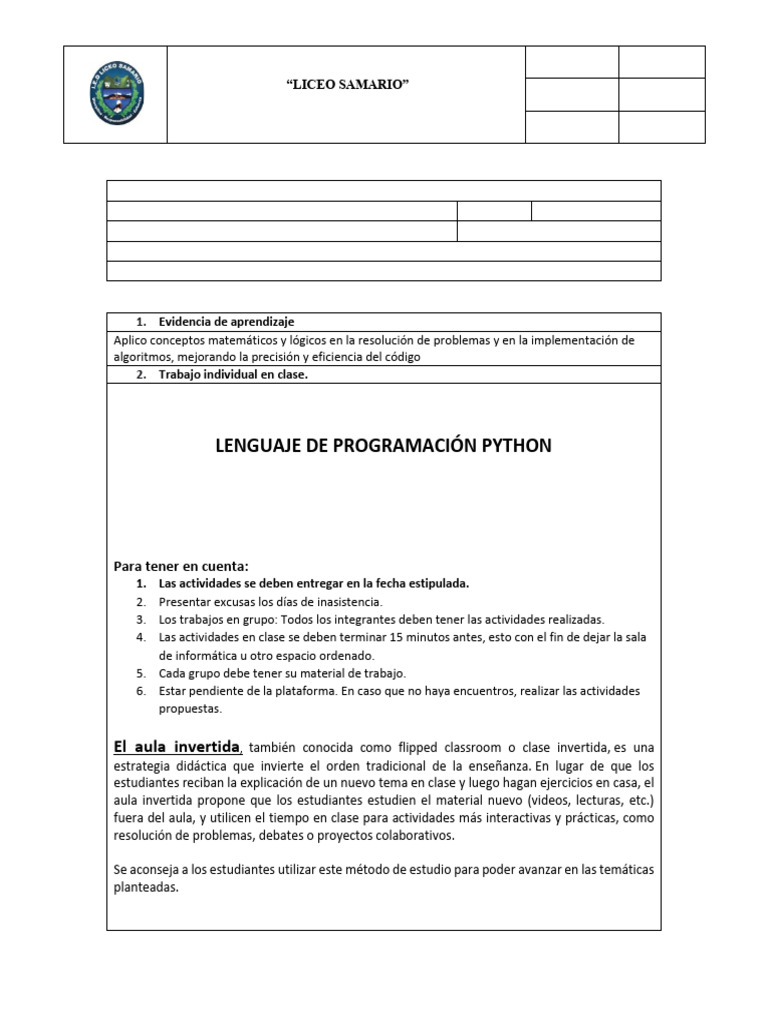 Unidad 3 Periodo 4 2 | PDF | Python (lenguaje de programación ...
