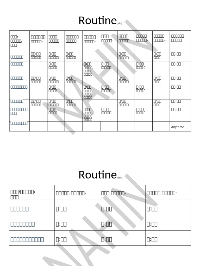 Routine | PDF