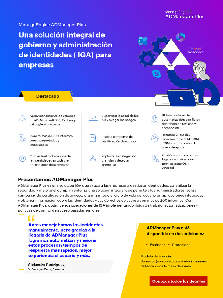 Admanager Plus Brochure | PDF | Microsoft Windows | Microsoft