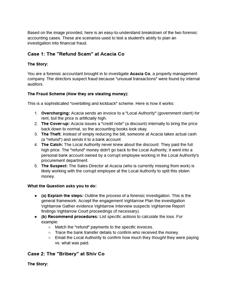 Forensic Audit Case | PDF