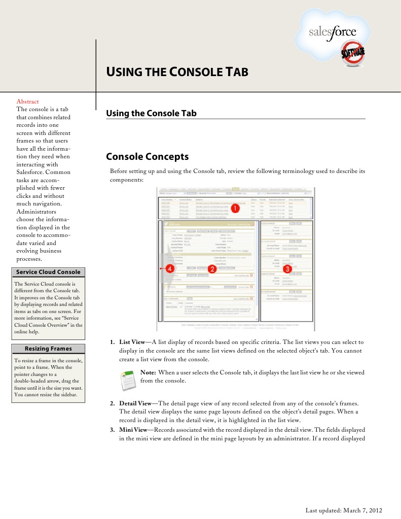Salesforce Console Setup Guide | PDF | Command Line Interface | Page Layout