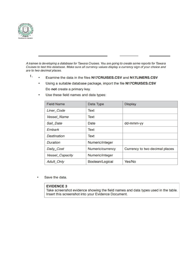 Task 1 Database | PDF